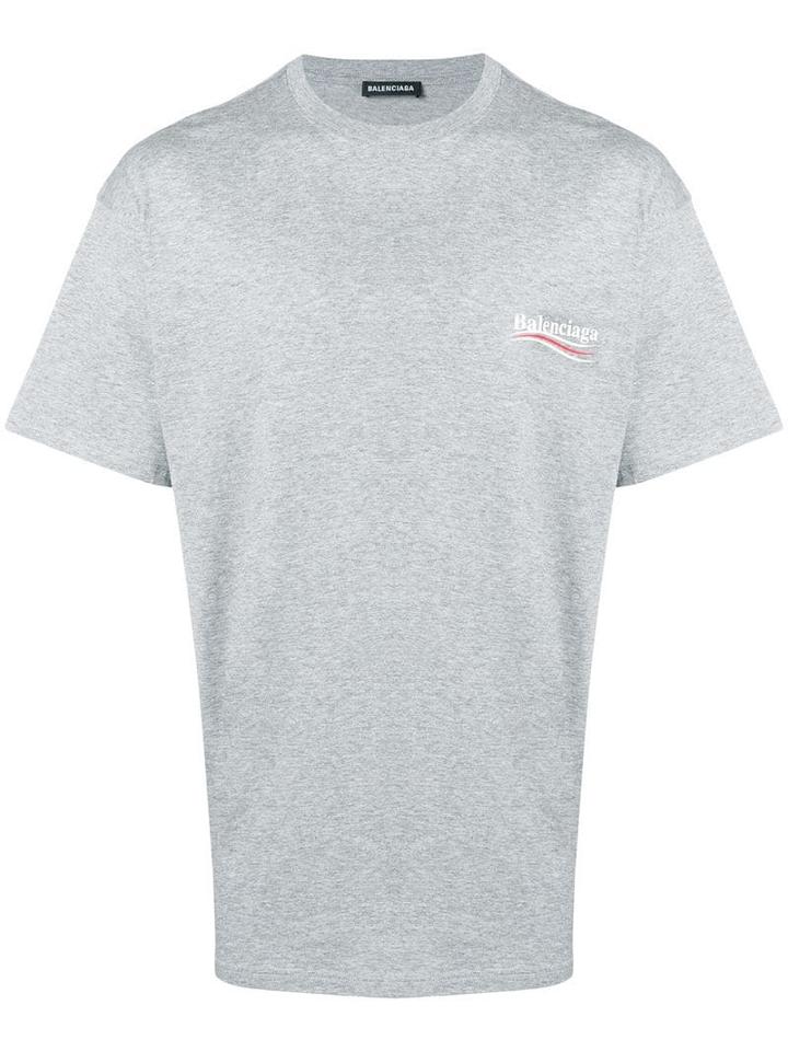Balenciaga Political Logo T-shirt - Grey