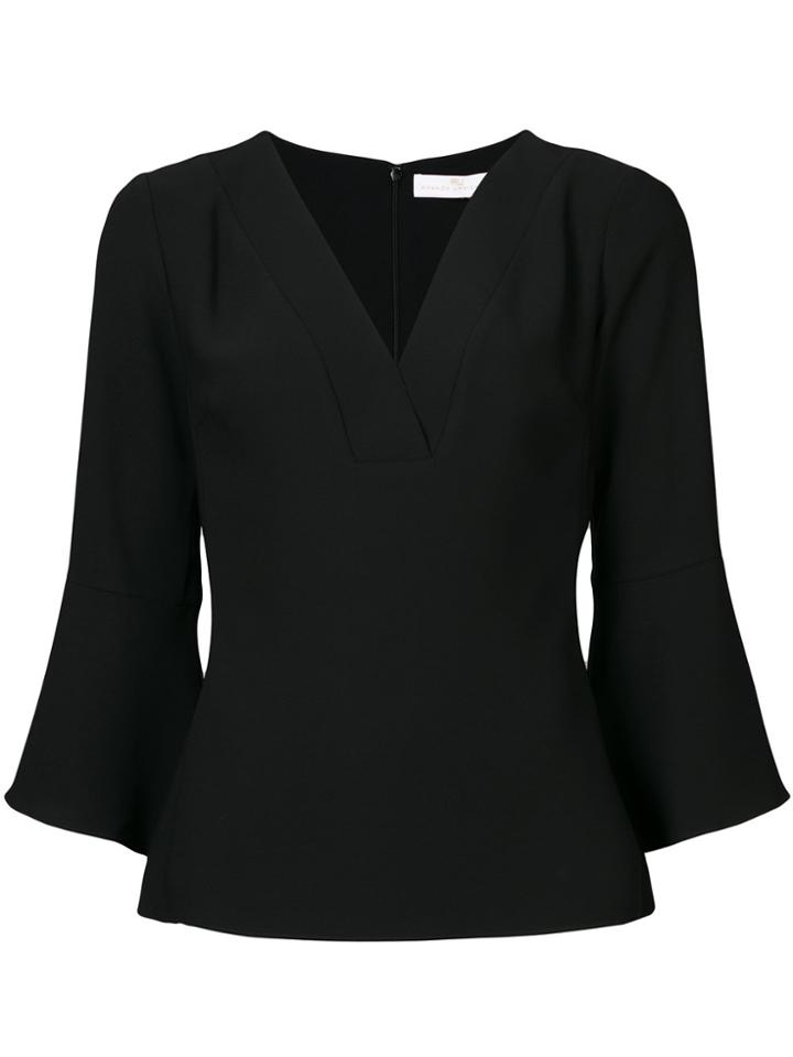 Amanda Uprichard V-neck Blouse - Black