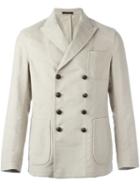 The Gigi Peaked Lapels Double-breasted Blazer, Men's, Size: 46, Nude/neutrals, Cotton/cupro