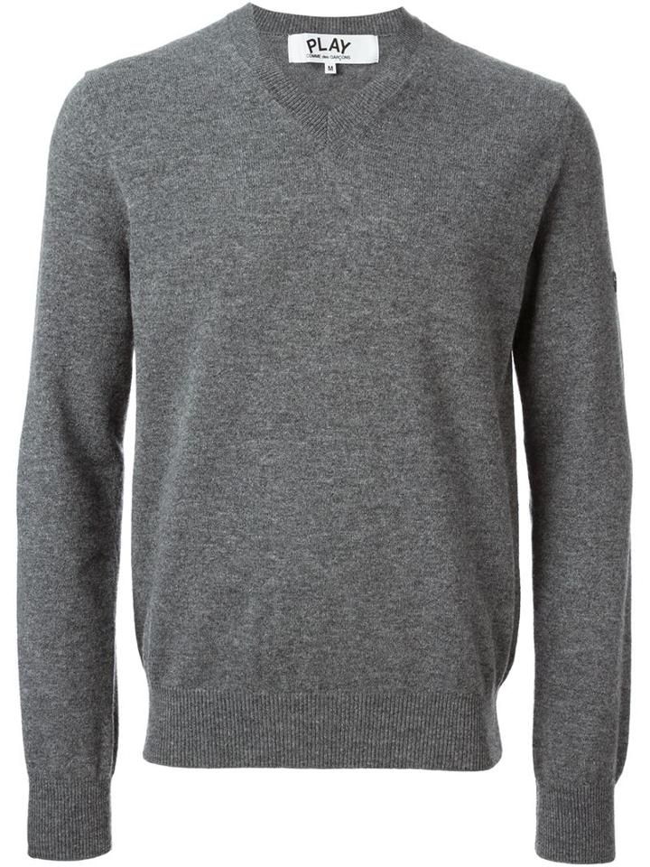 Comme Des Garçons Play Mini Heart V-neck Sweater