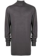 Rick Owens Oversized Turtleneck Sweater - Grey