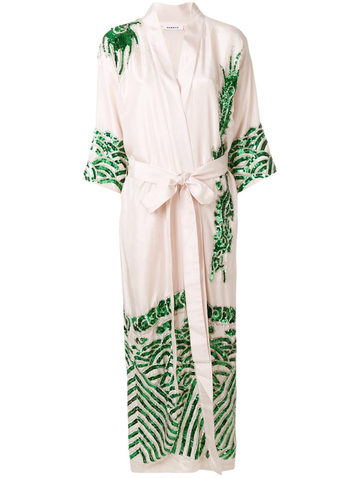 P.a.r.o.s.h. Gomodo Kimono Dress - Pink & Purple