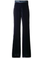 Mantu Flared Textured Trousers - Blue