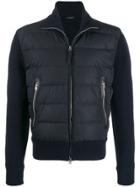 Tom Ford Padded-front Knitted Jacket - Blue