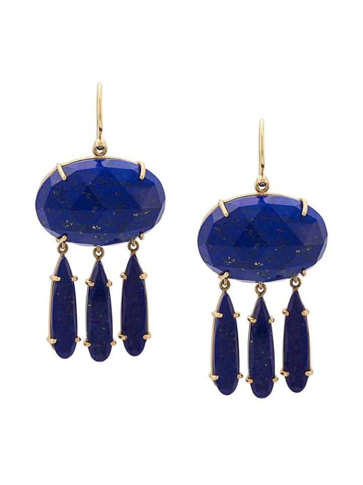 Irene Neuwirth Geometric Drop Earrings - Blue