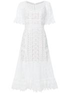 Self-portrait Lace Floral Dress - White