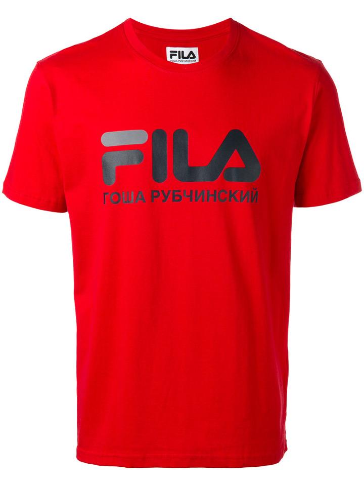 Gosha Rubchinskiy Fila T-shirt, Men's, Size: Large, Red, Cotton