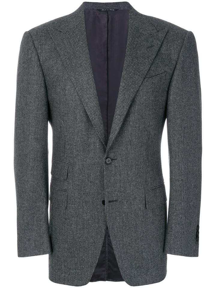 Canali Micro Houndstooth Blazer - Grey