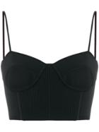 T By Alexander Wang Bustier Crop Top - Black