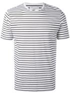 Officine Generale Stripy T-shirt, Men's, Size: Xl, White, Cotton