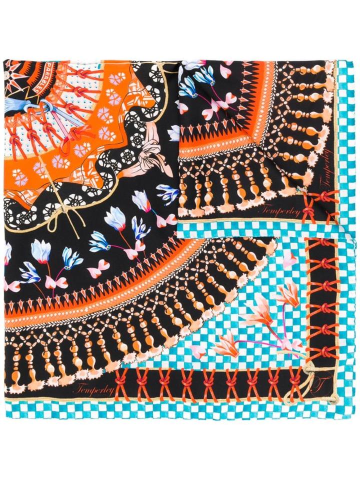 Temperley London Arabesque Square Scarf - Black