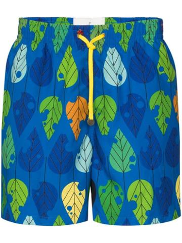 Timo Trunks X Yune Long Prep Autumn Swim Shorts - Blue