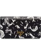 Prada Saffiano Leather Mermaid Print Mini-bag - Black