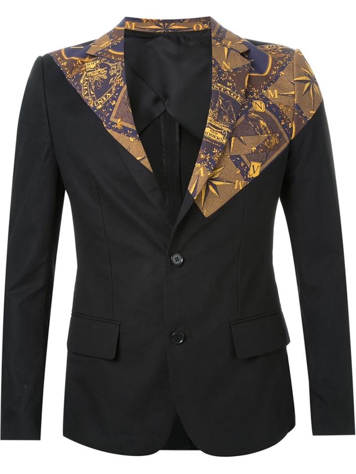 Yoshio Kubo Printed Panel Blazer