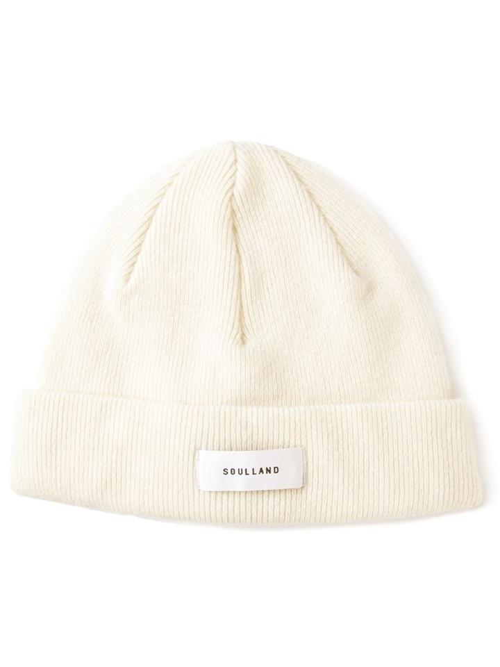 Soulland 'villy' Beanie, Men's, White, Virgin Wool