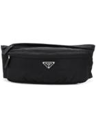 Prada Logo Patch Belt Bag - Black