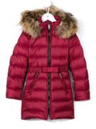 Burberry Kids Fur Hooded Padded Coat, Girl's, Size: 6 Yrs, Pink/purple