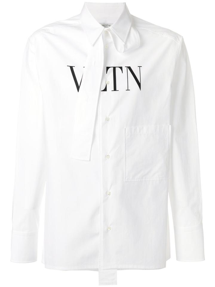 Valentino Vltn Tie-collar Shirt - White