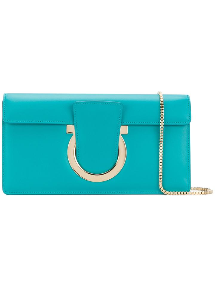 Salvatore Ferragamo Thalia Clutch Bag - Blue