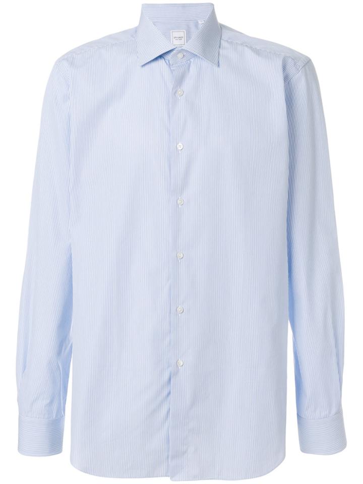 Xacus Striped Long Sleeve Shirt - Blue