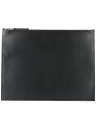 Maison Margiela - Slimline Zip Clutch - Women - Leather - One Size, Black, Leather