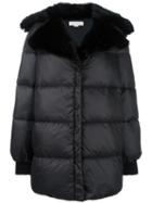 Stella Mccartney Oversized Faux-fur Padded Coat, Women's, Size: 38, Black, Polyamide/modacrylic/wool/polyester