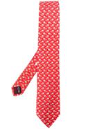 Salvatore Ferragamo Mouse And Elephant Print Neck Tie - Red