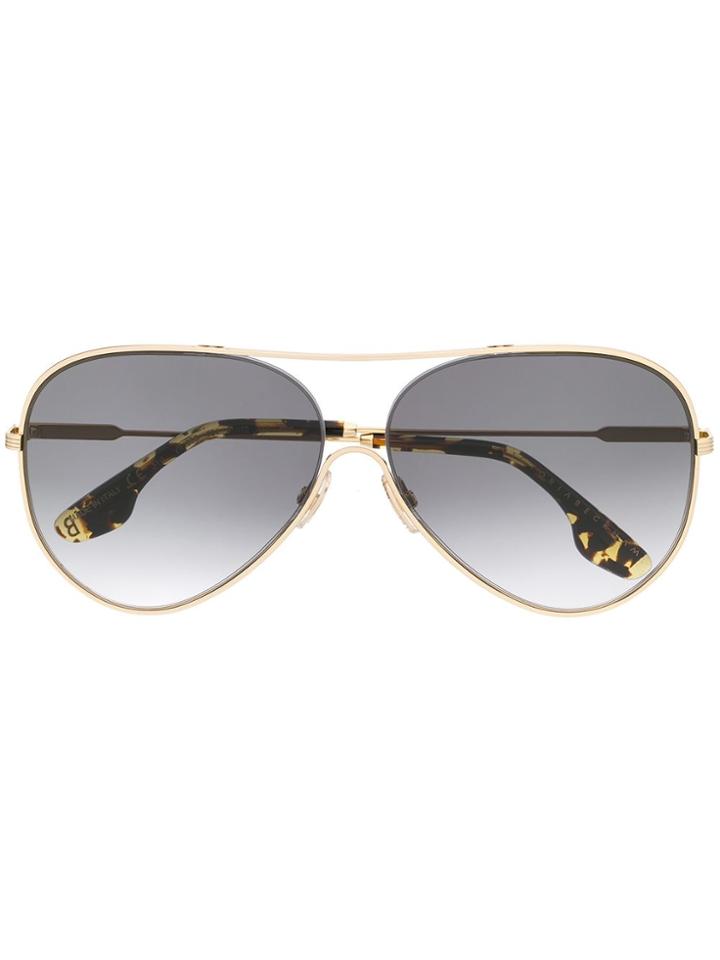 Victoria Beckham Aviator Frame Sunglasses - Gold
