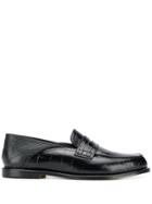 Loewe Croc-effect Loafers - Black