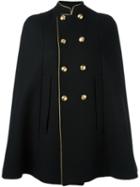 Saint Laurent Military Cape, Women's, Size: 38, Black, Cotton/nylon/cupro/wool