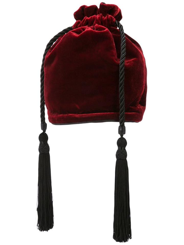 Hunting Season Velvet Bucket Bag - Red