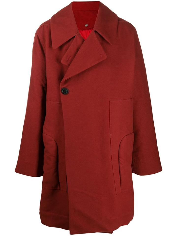 Rick Owens Drell Parka - Red