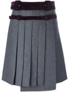 Carven Belt Detail Pleated Skirt