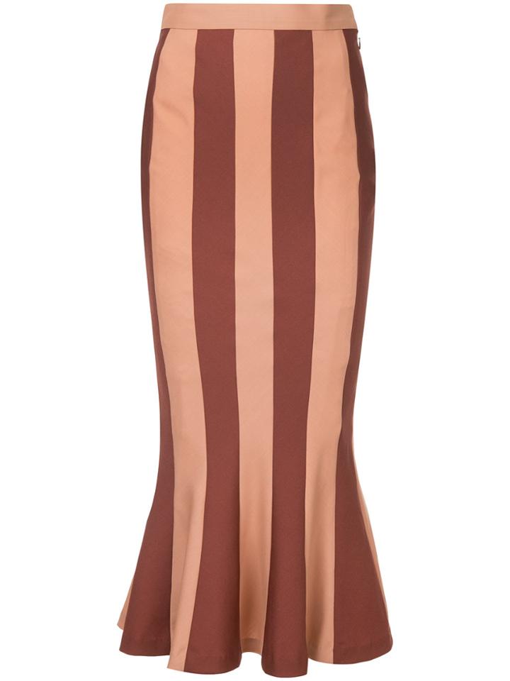 G.v.g.v. Striped High Waisted Skirt - Red