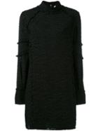 Iro Allover Embroidery Longsleeved Dress, Women's, Size: 38, Black, Cotton/polyester