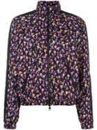 Versace Flower Thrift Zip-up Jacket, Women's, Size: 3, Purple, Polyamide/spandex/elastane/polyester