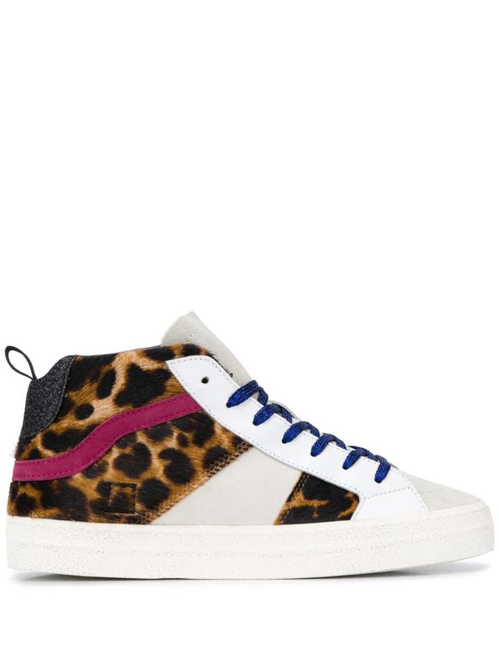 D.a.t.e. Hawk High Top Sneakers - White