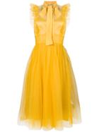 No21 Tulle Ruffled Dress - Yellow & Orange