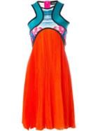 Dsquared2 Pleated Dress, Women's, Size: 38, Yellow/orange, Silk/polyester/spandex/elastane/polyurethane