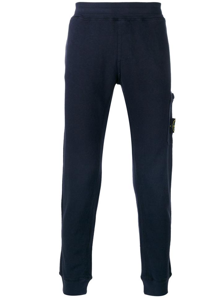 Stone Island - Patch Pocket Track Pants - Men - Cotton - L, Blue, Cotton