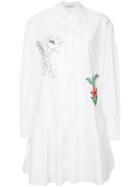 Vivetta Floral Stitching Shirt Dress - White