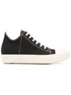 Rick Owens Drkshdw Stitching Detail Sneakers - Black