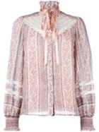 Marc Jacobs - Paisley Print Blouse - Women - Silk/cotton/nylon - 2, Pink/purple, Silk/cotton/nylon