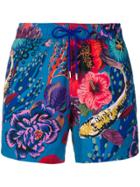 Paul Smith Marine Print Swimming Shorts - Blue