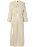 Joseph Striped Wrap Dress - Nude & Neutrals