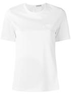 Moncler Crew Neck T-shirt, Women's, Size: Large, White, Cotton