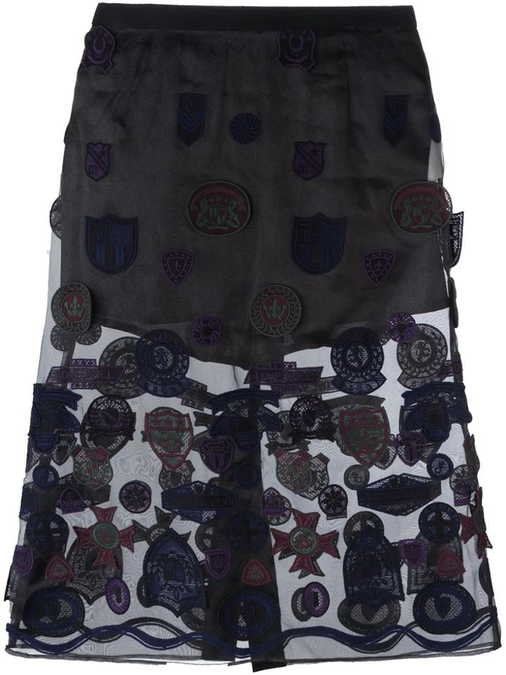 Sacai Patched Skirt - Black