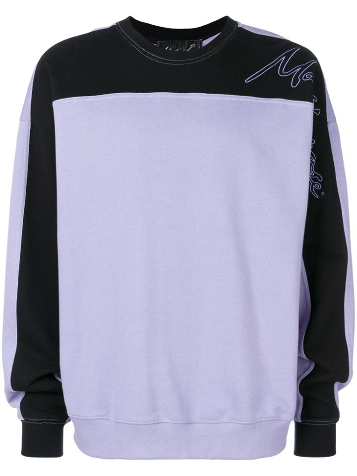Martine Rose Colour-block Sweatshirt - Pink & Purple