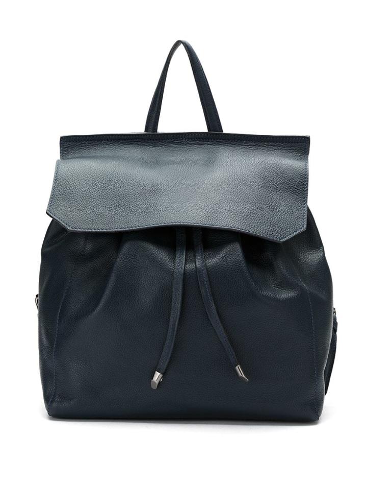 Mara Mac Leather Backpack - Blue