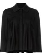 L'autre Chose Pleated Jacket, Women's, Size: 42, Black, Cotton/spandex/elastane